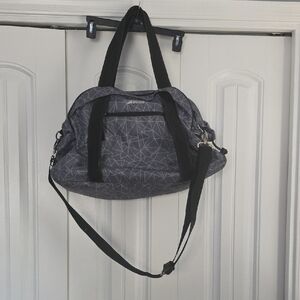 Avia Gray Geometric Duffel Bag